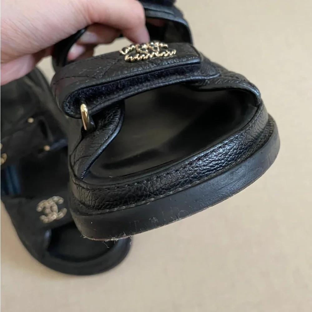** SOLD ** CHANEL CC DAD SANDALS - Picture 9 of 13